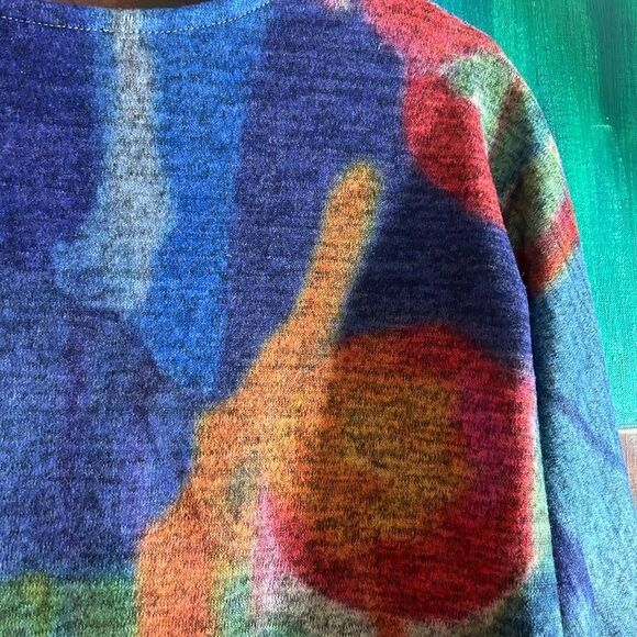 Claire Desjardins Colorful Abstract Varsity Jacket Size S - Picture 13 of 15